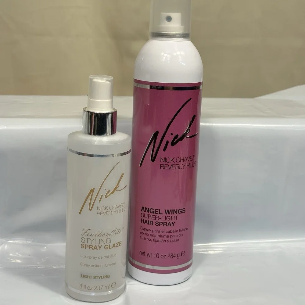 Nick Chavez Combo Beverly Hills Angel Wings Super Light Hairspray 10 oz Rare